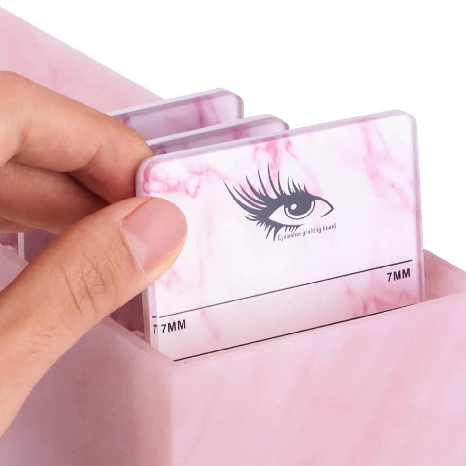 7-15mm False Eyelashes Storage Box 5 Layers Acrylic Pallet Lash Holder Pink Silvery Marble White Lash Display Accessories Tools