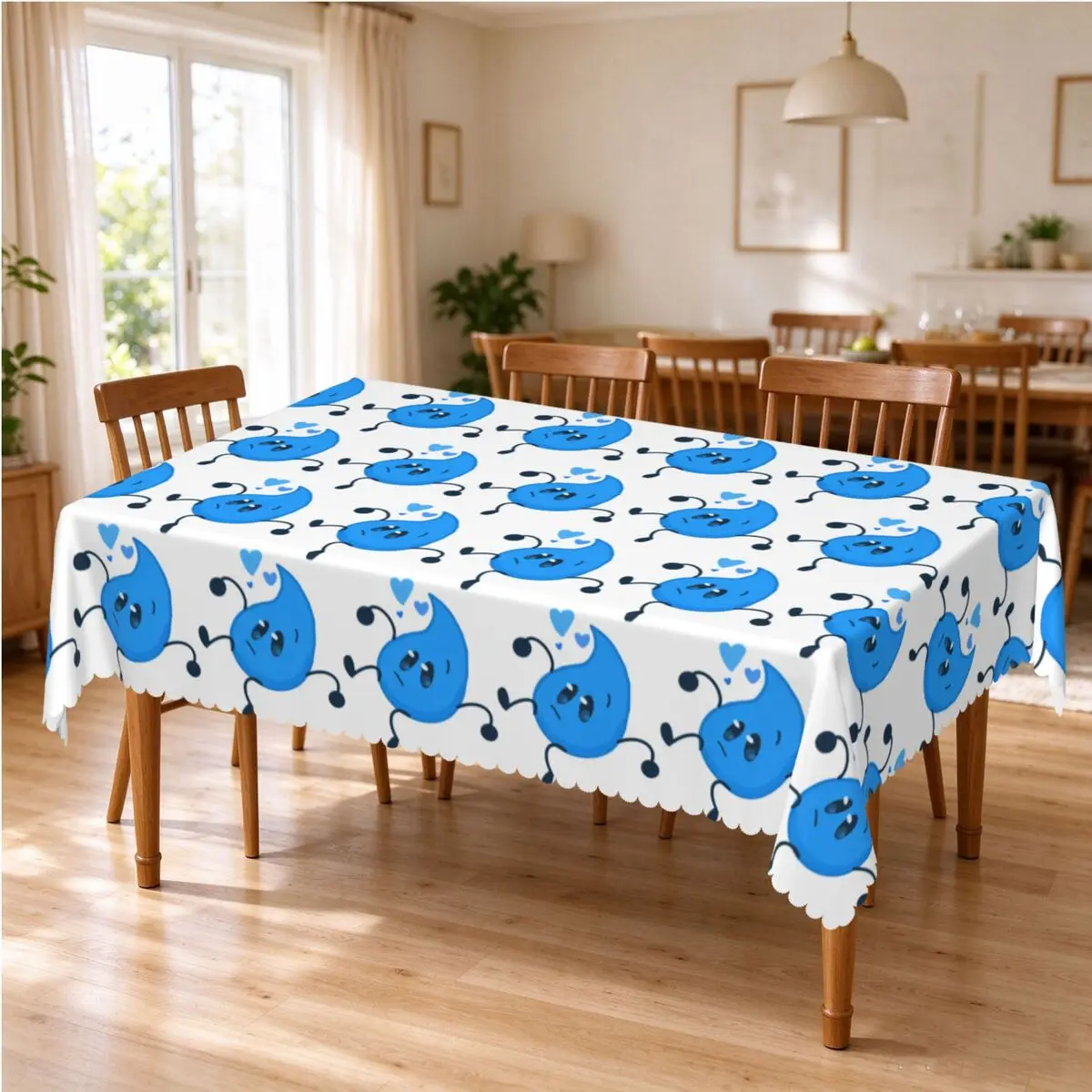 Bfdi Teardrop Tablecloth Restaurant Kitchen Rectangular Tablecloth Festival Decorations Tablecloth Outdoor Dining Table Cover