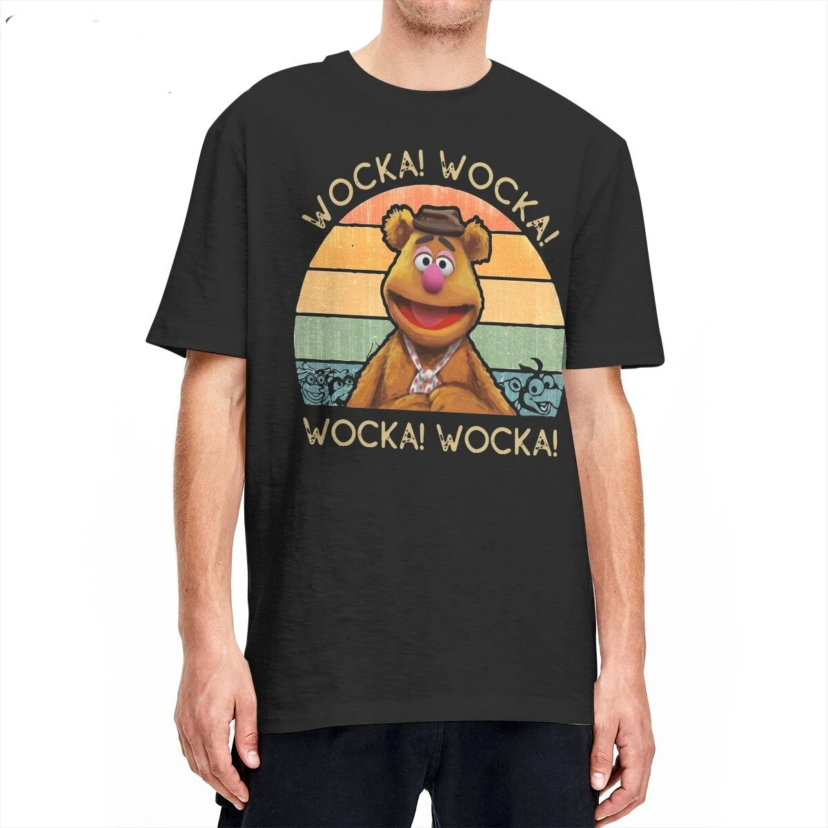 Men  Fozzie Wocka Bear Muppet Show T Shirt  100% Cotton Clothing Funny Round Collar Tees Plus Size T-Shirts