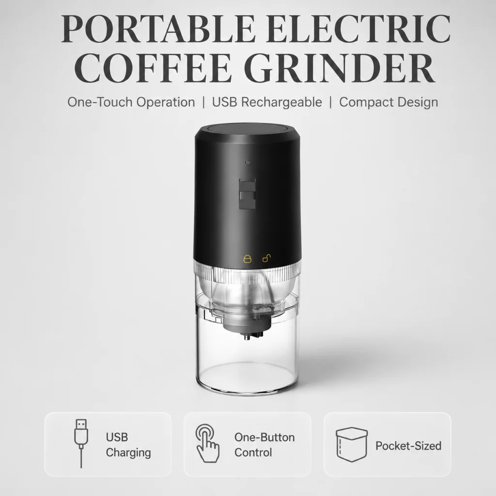 Coffee Equipment Cleaning Powder - Molinillo de Café Eléctrico Portátil, Recargable