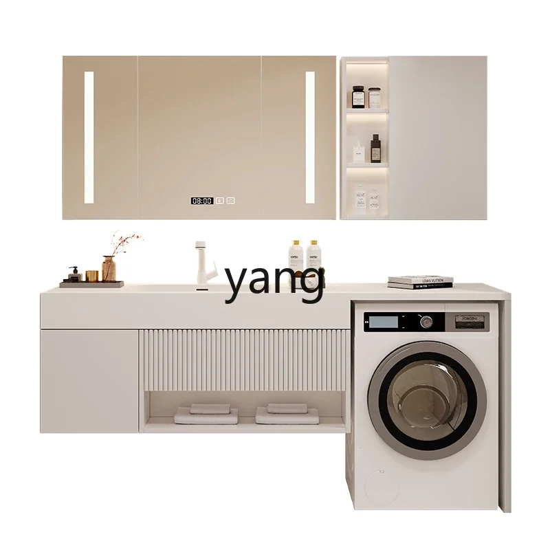 

CX washing machine integrated cabinet rock slab seamless ceramic basin washbasin combination bathroom washstand