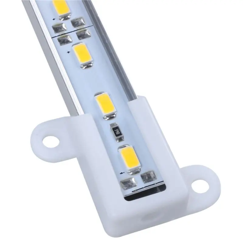 AS94-6 Pcs 50CM 12V 36 LED 5050 SMD Hard Strip Bar Light Aluminum Rigid Warm White