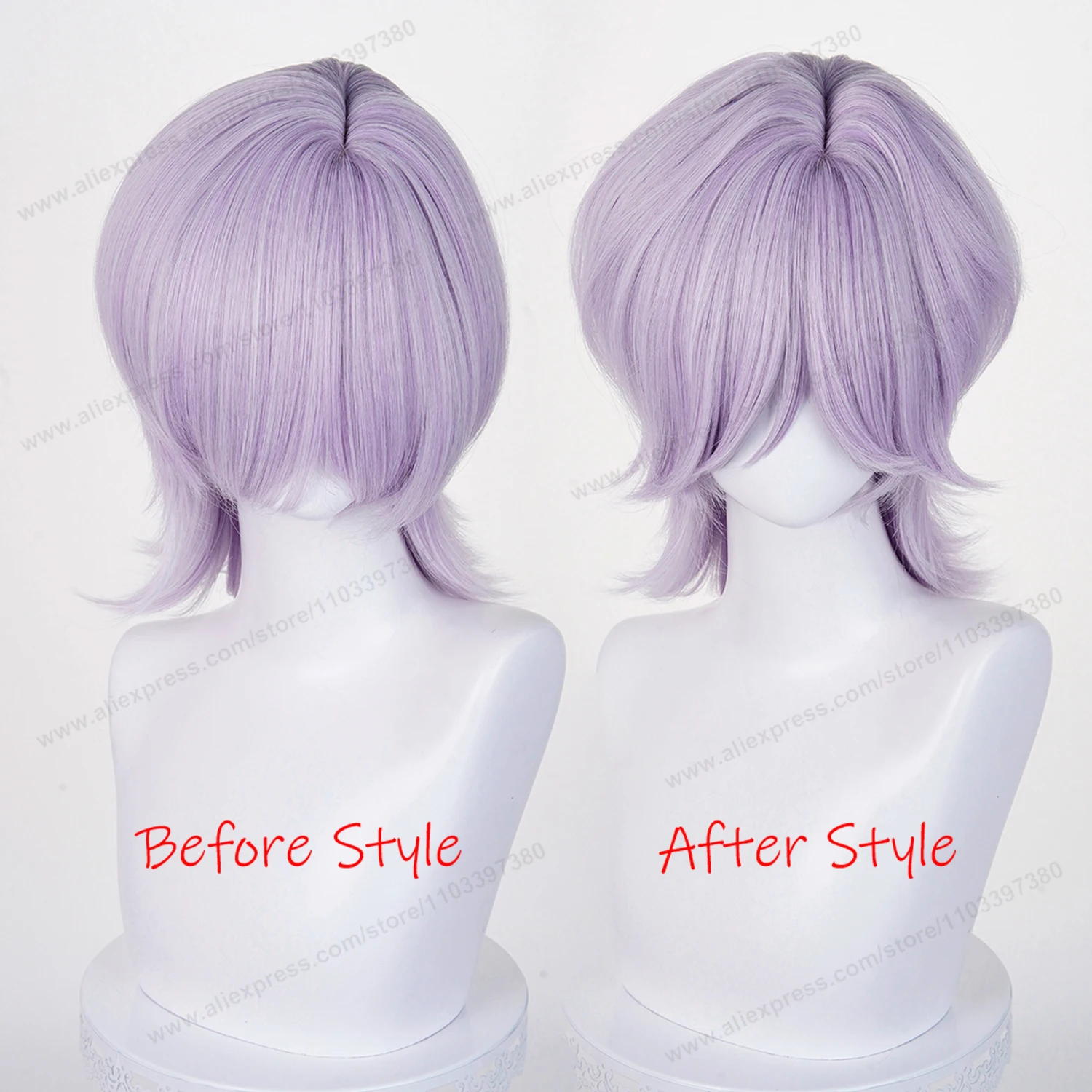 Saja Boys Mystery Cosplay Synthetic Wig 38cm Short Mixed Purple Men Hair  Anime Heat Resistant Wigs