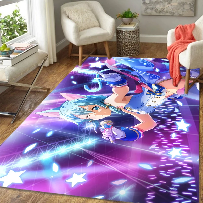 Sword art online anime Carpet multi-size Carpet for Living Room Bedroom Kid's Room Home Decor Area Rug Non-slip Mat Sofa Mat