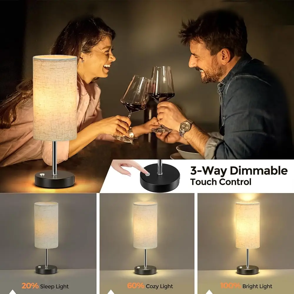 Cordl Lamp Rechargeable 1 Pack, 14.3In Buffet Cordl Table Lamp For Living Room Restaurant, 3 Way Dimmable Touch Control Battery