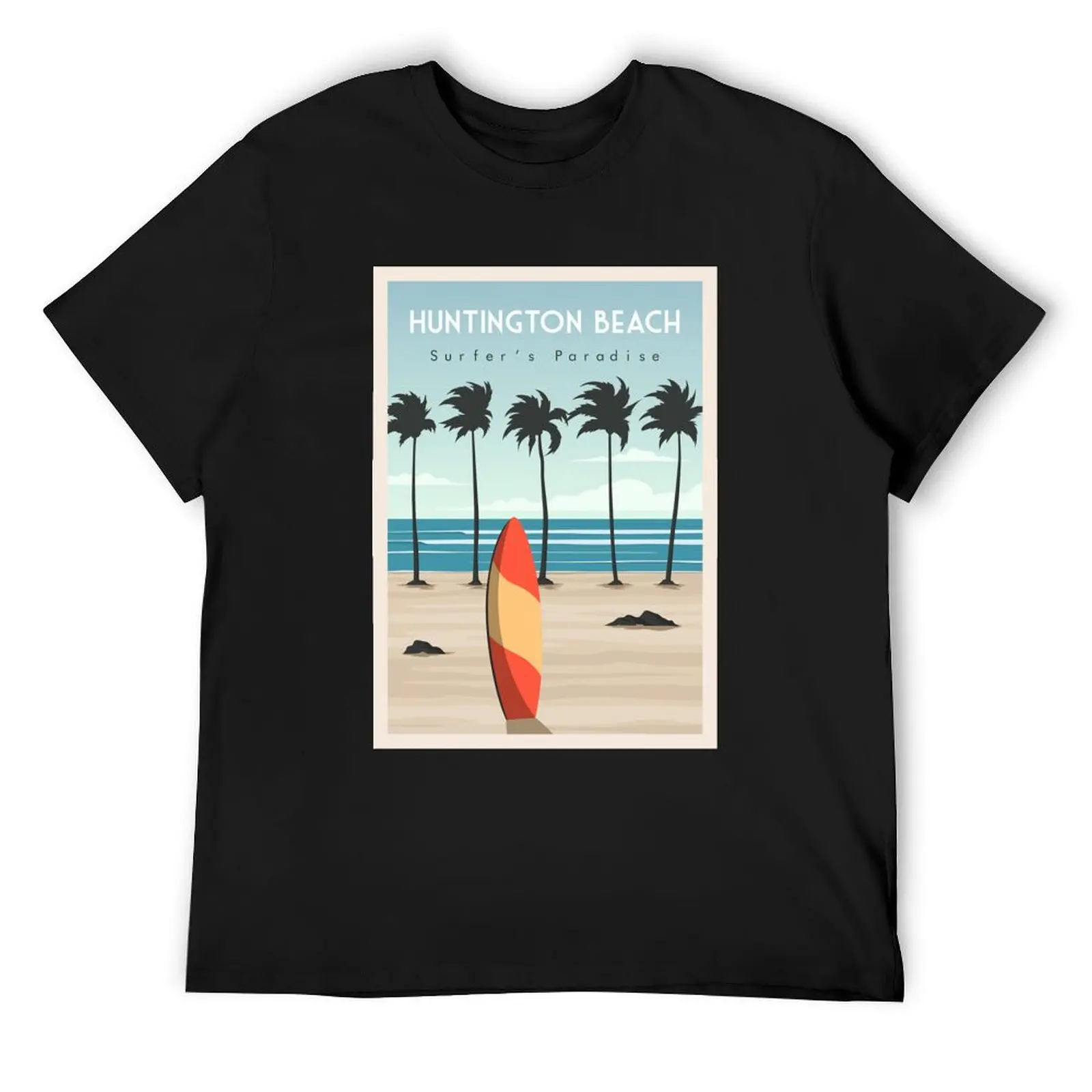 Huntington Beach surf beach T-Shirt sublime Short sleeve tee rapper graphic tees essential t shirt Men's t-shirt