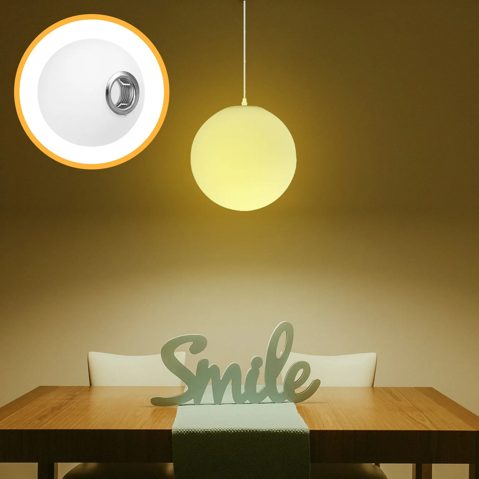Frosted Glass Lampshade Spherical Shape Smooth Surface Light Diffuser for Mini Wall Table Path Lamp Replacement