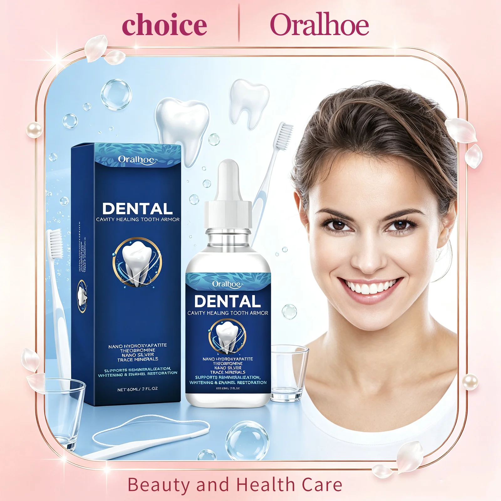 Teeth Whitening Naturally - Siero Liquido Sbiancante per Denti Oralhoe,