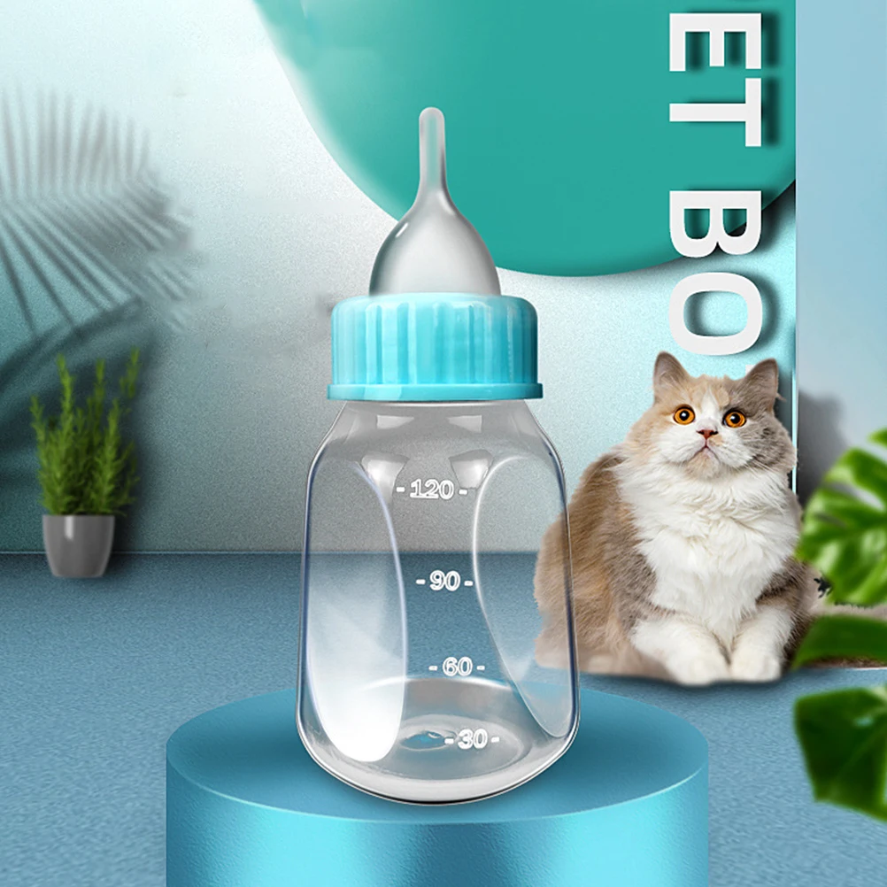 

2Pcs Puppy Feeder Bottles Soft Plastic Kitten Milk Feeder Portable Pet Nursing Bottle Small Animal Feeding