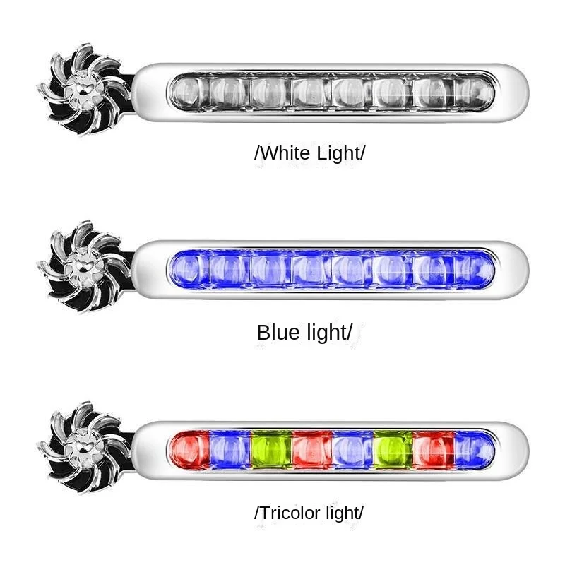 Wind Power Daytime Running Lights Car Grille Warning Flashing  Wind Power Generation Led Wiring Free Windward Decorative Lights