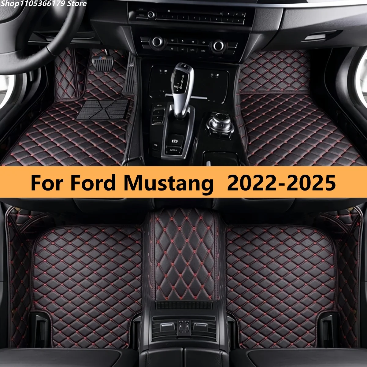 

Car Floor Mats For Ford Mustang 2022 2023 2024 2025 Car Foot Matts Rugs Vehicle Front Rear Row Full Set Carpet Pads