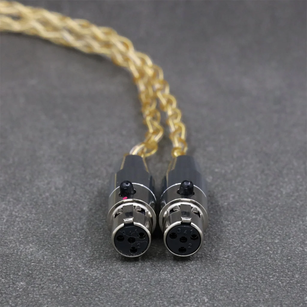 Audeze LCD-3 LCD-2 LCD-X LCD-XC LCD-4z LCD-MX4 헤드폰용 금도금 이어폰 케이블, LN008436, 8 코어 99%, 7n 퓨어 실버, 24k