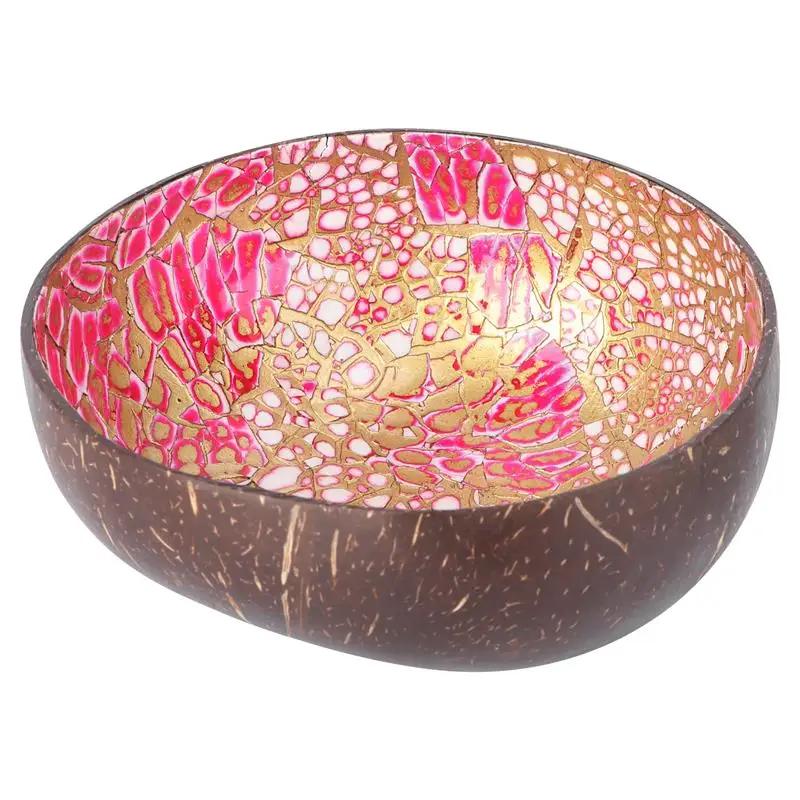 1pc Coconut Bowl Enter Coconut Shell Decorative Bowl Wooden Bowl Porch Photo Props Fruit Snack Dish Door Key Storage Bowl