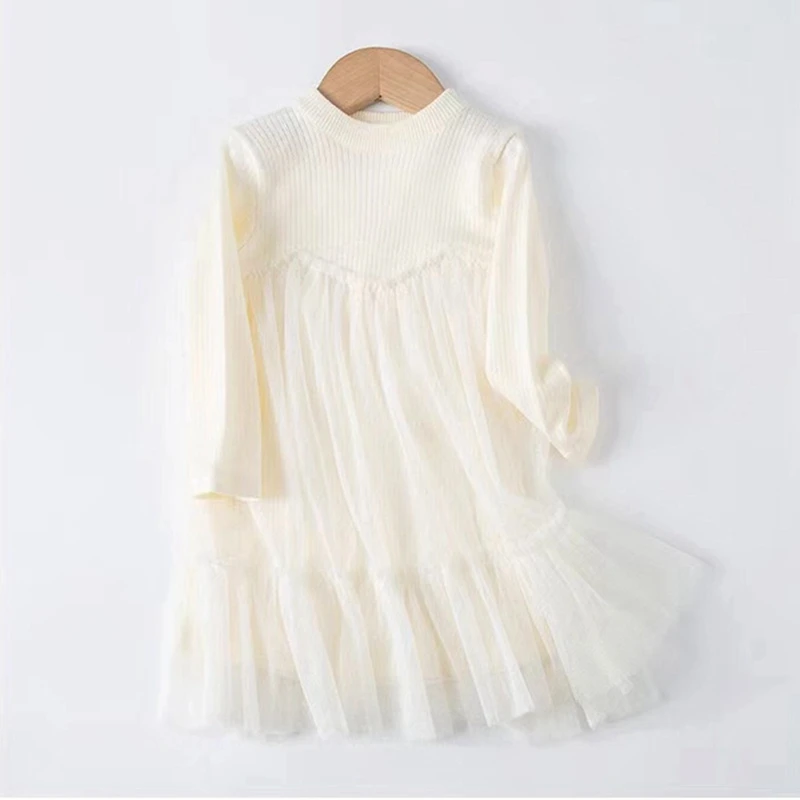 Toddler Girls Tutu Dress Long Sleeve Princess Christmas Birthday Party Wedding Dresses Fall Winter Clothes