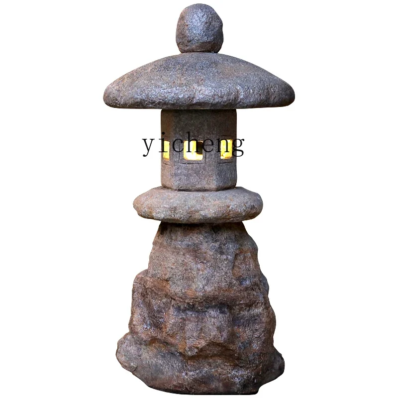 b11-7.1  outdoor courtyard lawn villa garden floor stone decoration Chinese antique solar decoration