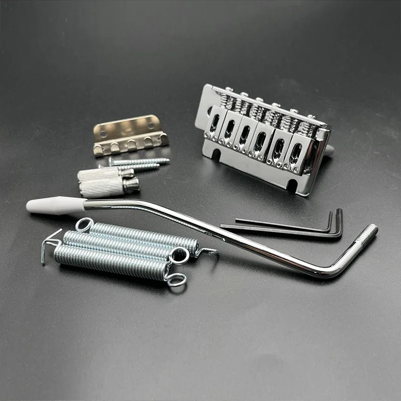 

A Set of Silver Small Double Locking System Tremolo Bridge, String Spacing 10.5mm, Suitable for Electric Guitar Accessories,