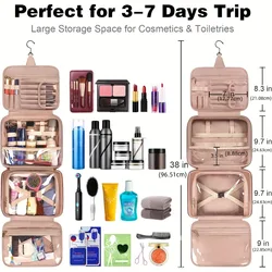 Fashion Travel Cosmetic Bag for Women,Toiletries Zipper Closure, Lightweight, Multiple Pockets,Makeup Storage Bag Perfect Gift