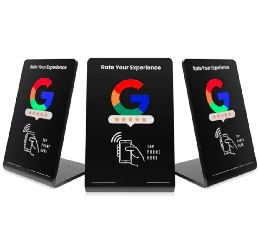 Customized Google Review Stand,nfc Google QR Tap Review,nfc qr Code Sign For Business,qr Code Plate