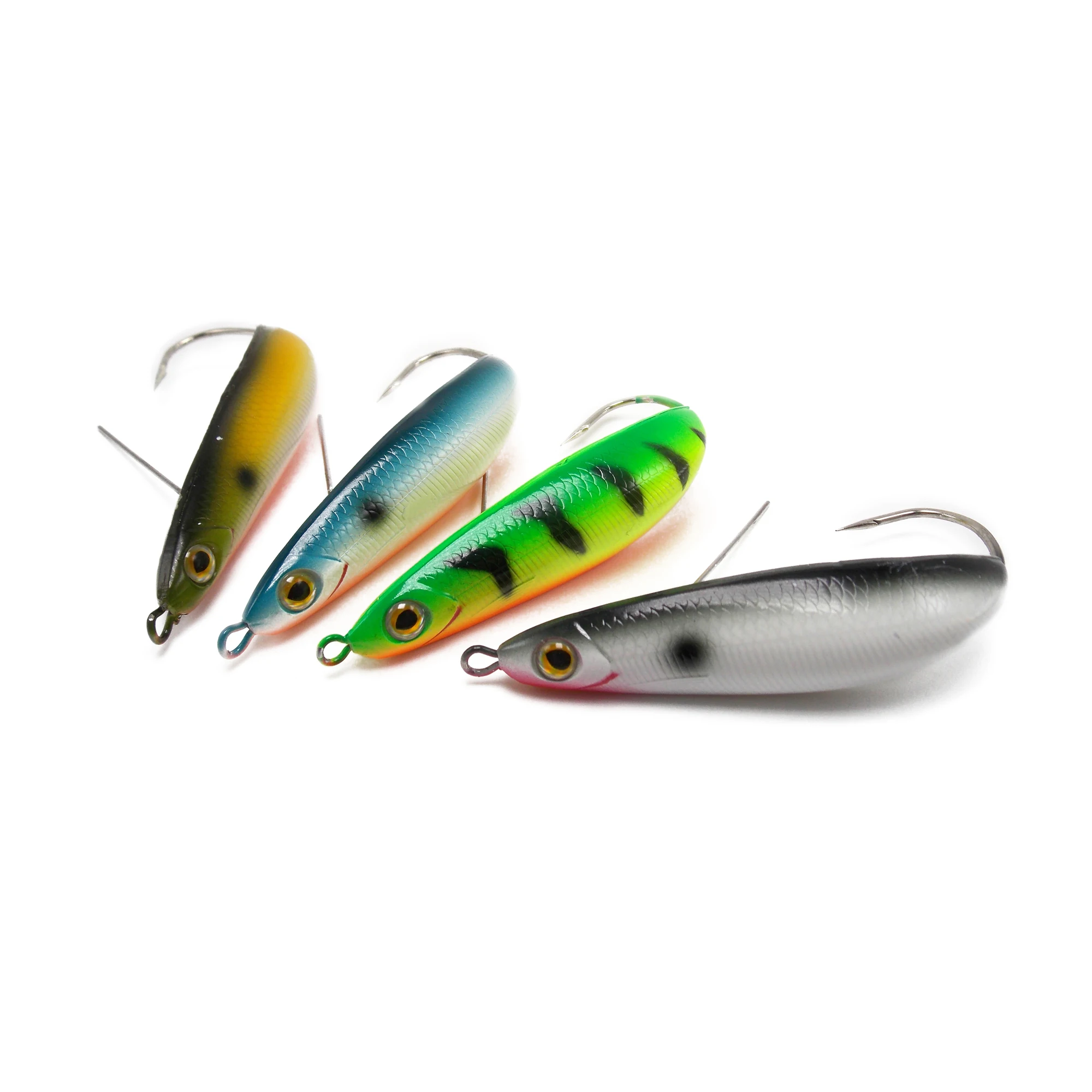 CATCHSIF 4PCS Sinking weedless Minnow spoon Lure 9cm Big size Hard fishing baits