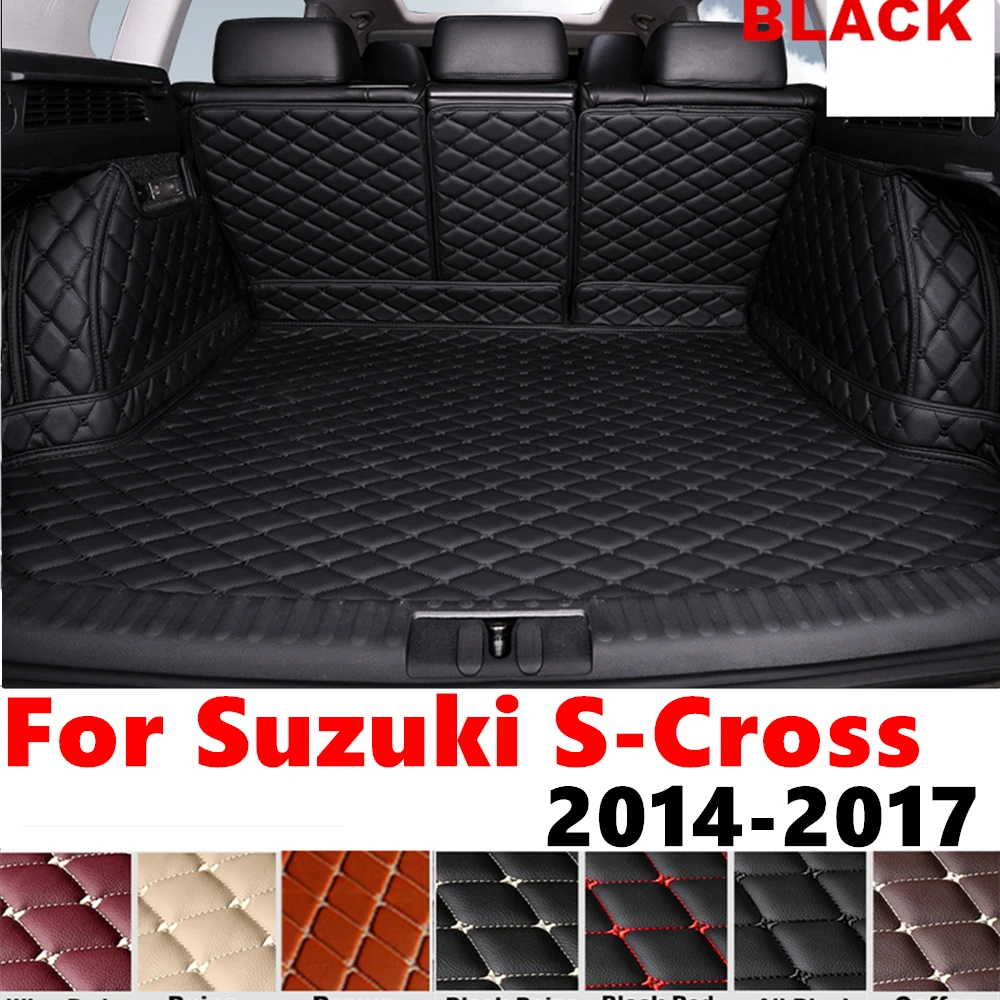 Full Set XPE Car Rear trunk mat for Suzuki S-Cross 2017 2016 15 2014 Cargo Liner Protect Cover Boot luggage Pad Interior Carpet