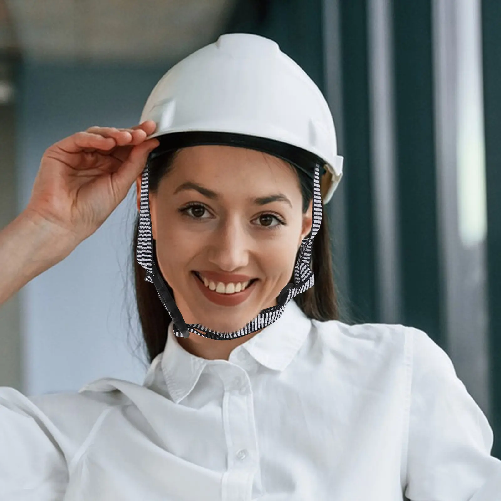 

Chin Strap Adjustable Flexible ABS Ribbon Hard Hat Strap Replacement Accessories Construction Site Use