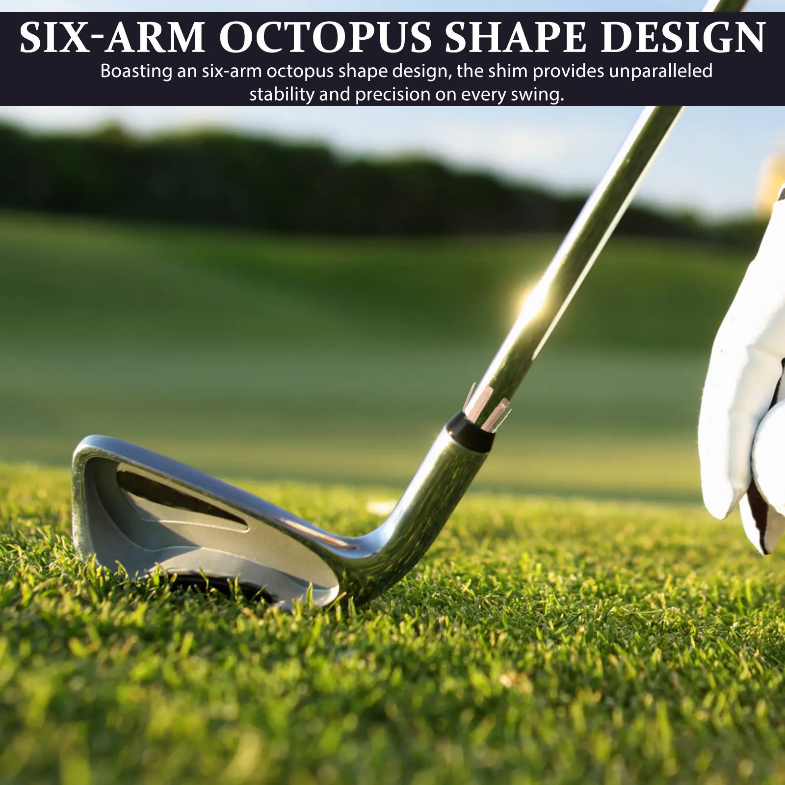 

Golf Octopus Shim Universal Brass Shaft Adapter Six-Arm Octopus Shape Golf Equipment Repair Shaft Spacer Spacer
