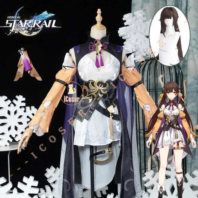 

2025 New Sushang Cosplay Costume Honkai Star Rail Wig Game Uniform Dress Cloud Knight Xianzhou Luofu Yaoqing Halloween Party AA