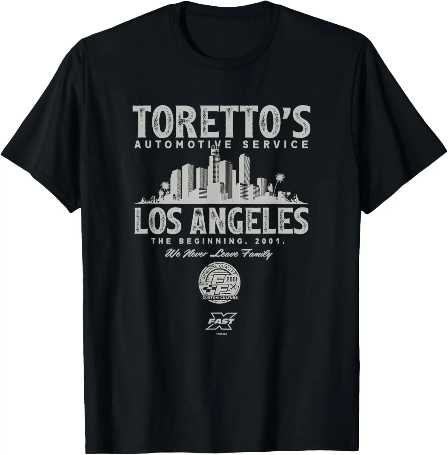 Fast X Toretto's Automotive Service Family Vintage Logo T-Shirt