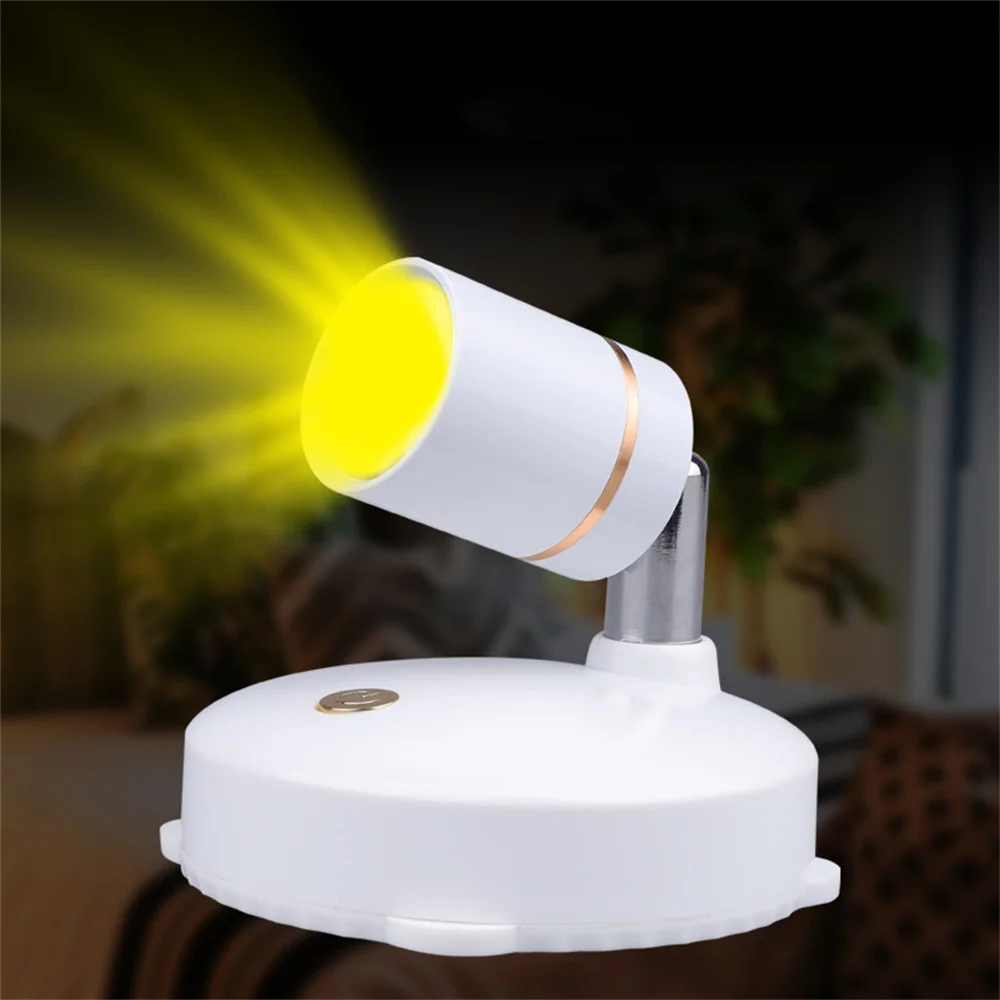 RGB Color LED Downlight with Remote, Wireless Spot Light, Battery Powered, Rotatable Wall Lamp for Foyer,Background, 2 Packs