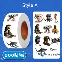 500pcs/Roll Italian Brainrot Meme Stickers Funny Abstract TungTungSahur Tralalero Package  DIY PVC Laptop Decals  Party Favor