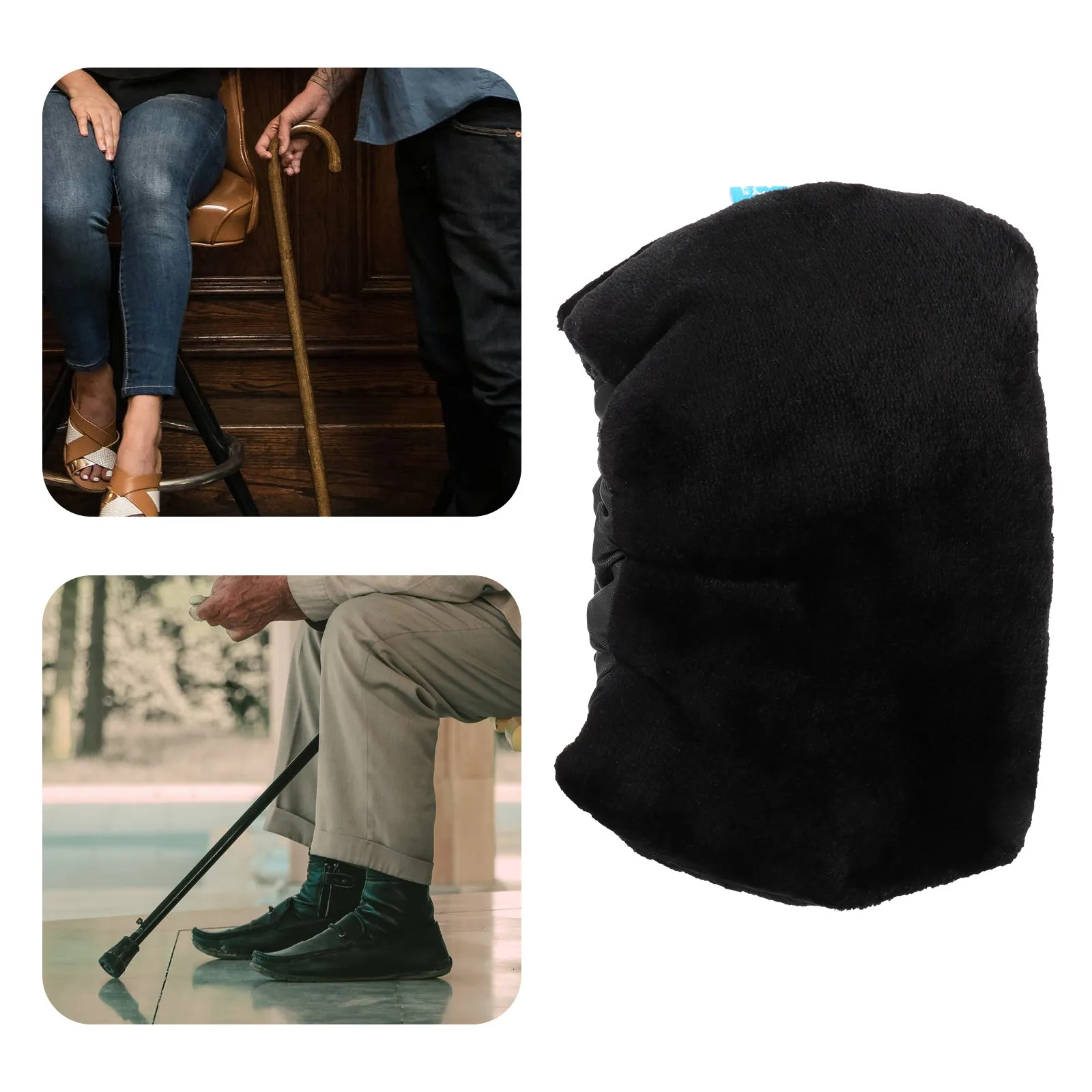 1Pair Professional Crutch Pads Thickened Comfortable Underarm and Hand Grip Cushions for Adult Youth Crutches Non-Slip
