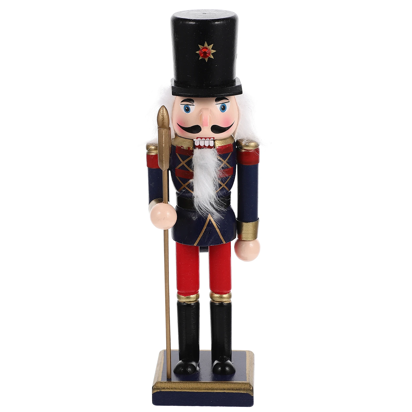 

Nutcracker Soldier Wooden Xmas nament Home Desktop Wooden Nutcracker Puppet Toy Photo Prop Christmas Supplies