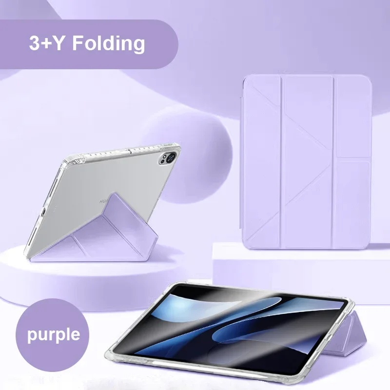 Funda For Huawei Matepad 12x Case with Pencil Holder Smart Folio PU Leather Acrylic Hard Back Stand Cover For MatePad 12 X Case