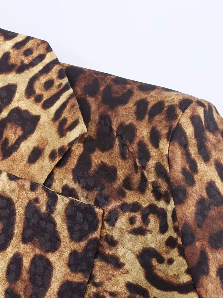 Estilo europeu e americano outono roupas femininas novo estilo moda animal impressão terno jaqueta calças de cintura alta