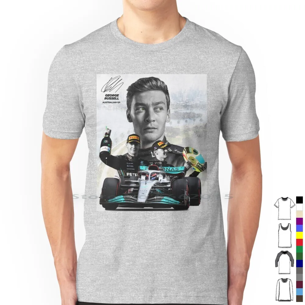 George Russell-Australian Gp 2022 T Shirt 100% Cotton George Russell 63 George Russell Mobile Case Art Pics Motorsport