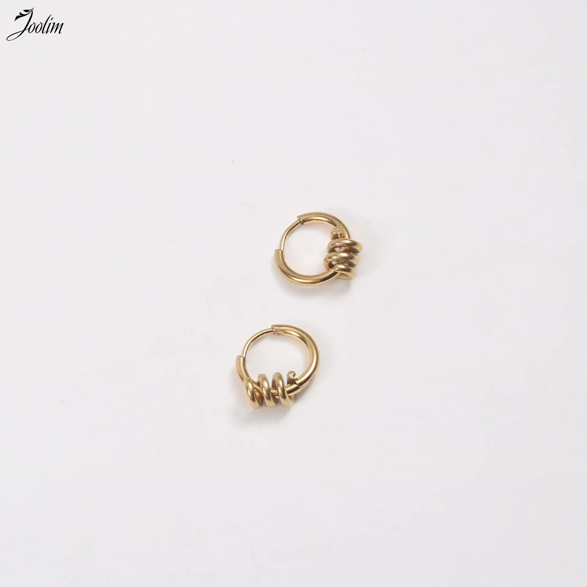 Non Tarnish & Waterproof Fashion Small Ear Clasp Screw Drop Earring 2022 Stainless Steel  Jewelry Wholesale