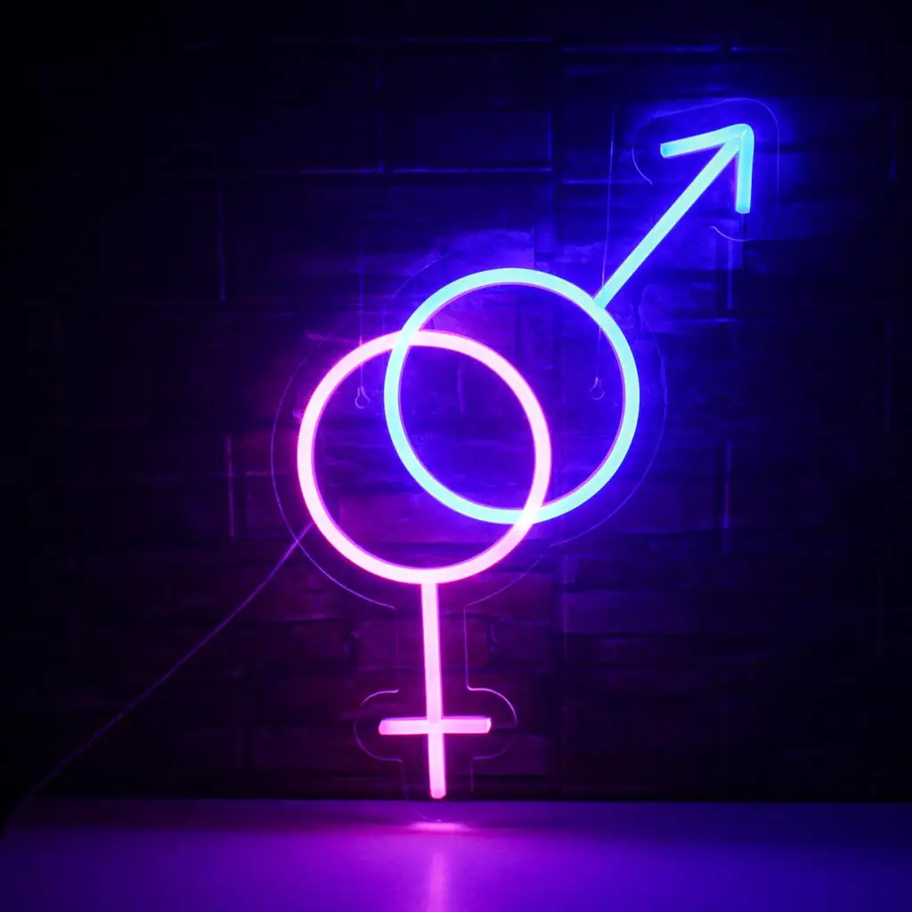 Junge Mädchen Symbol Leucht reklame für Wand dekoration Männer Frauen Kunst Logo LED Lichter dimmbare Raum dekoration Schlafzimmer Home Bar Wand dekor Lampe