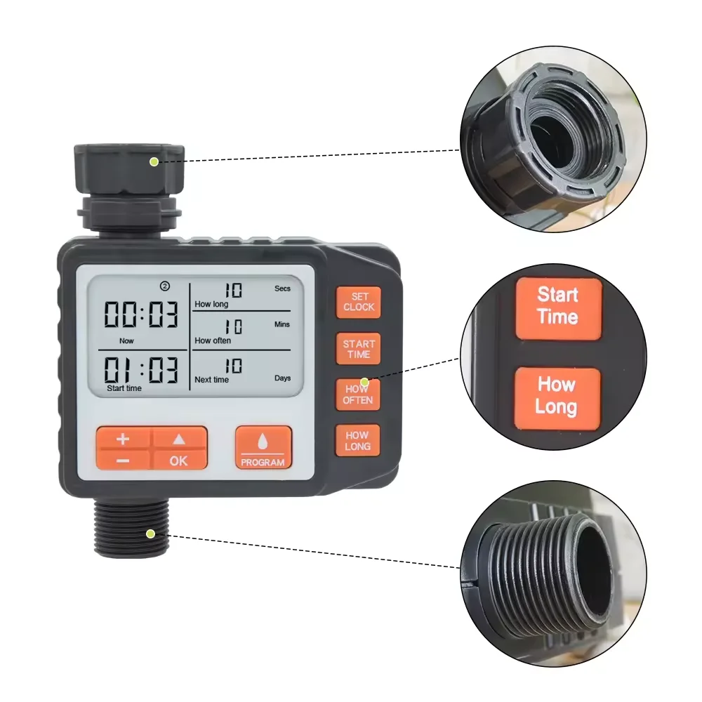 Imagem -05 - Temporizador de Irrigação Inteligente Digital Automático Display Lcd Controlador para Jardim Sistema de Irrigação de Água