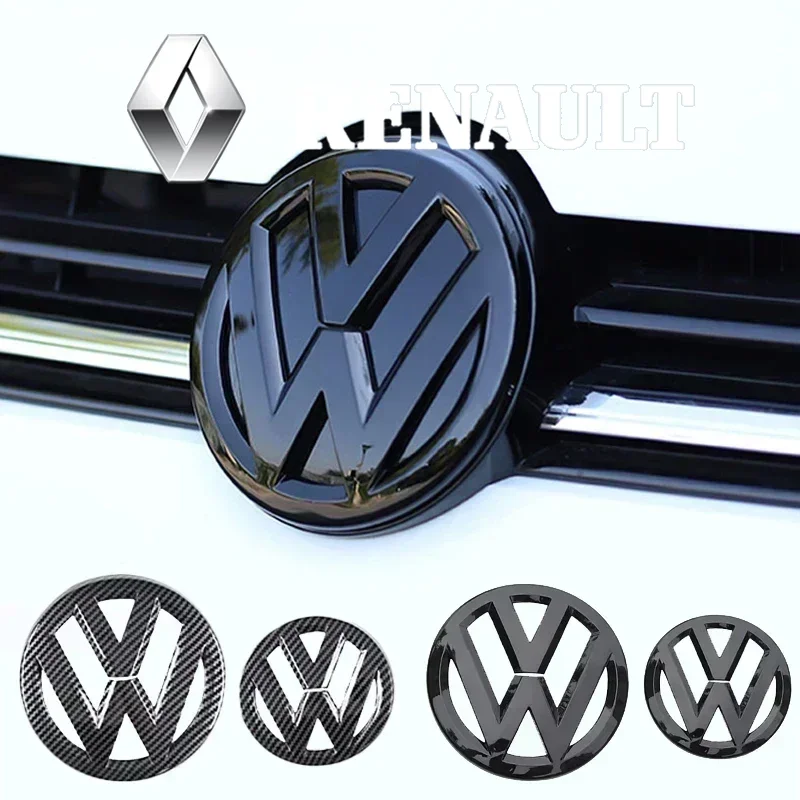 

2pcs Emblem Front Grille Rear Trunk Sticker Badge Decals For VW Polo Golf MK6 MK7 MK8 Passat B6 B7 B8 Tiguan CC T-ROC Arteon