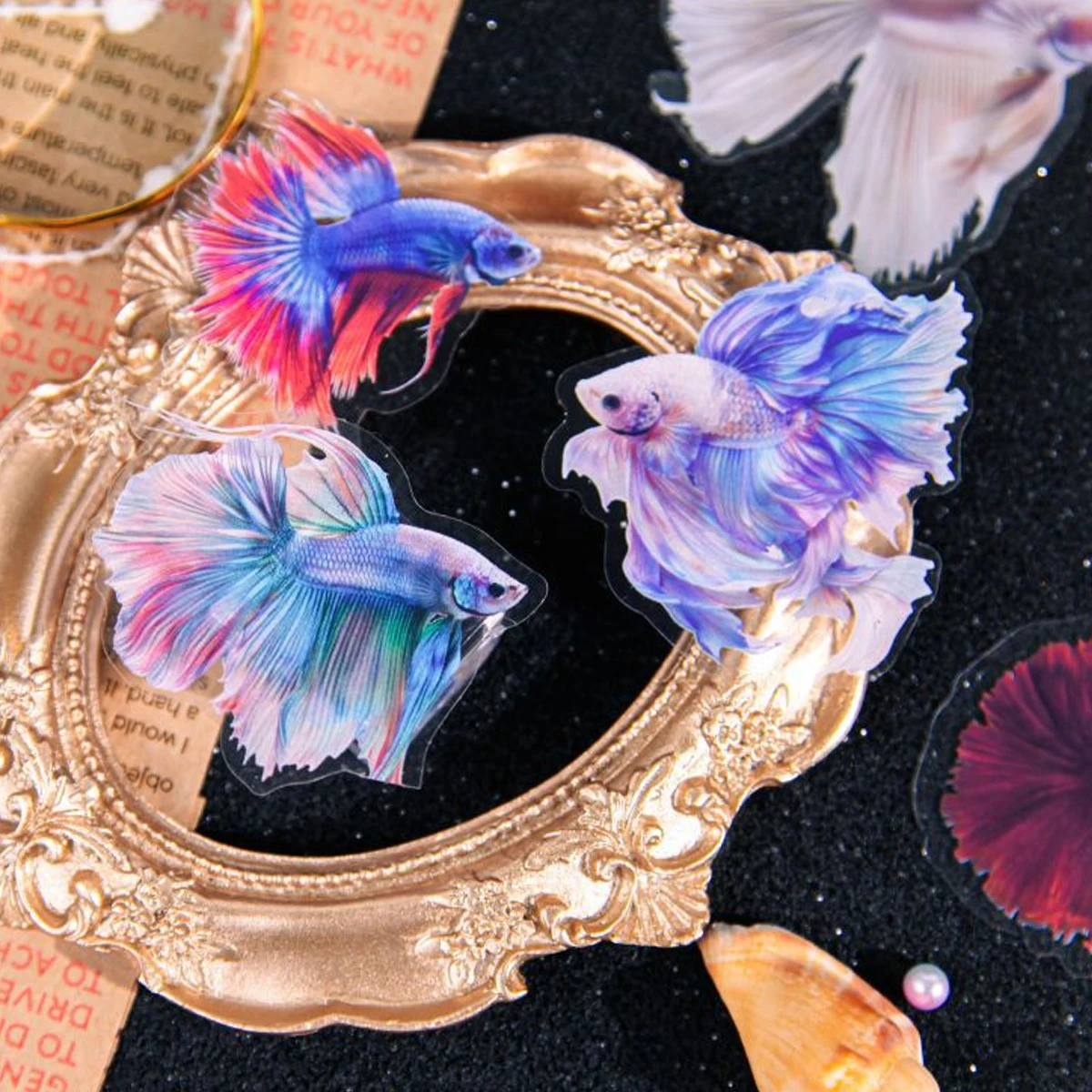 20 pcs Rumble Fish theme Stickers Adhesive Colorful Cartoon Waterproof Sticker  For Scrapbooking Laptops Water Bottles Notebook