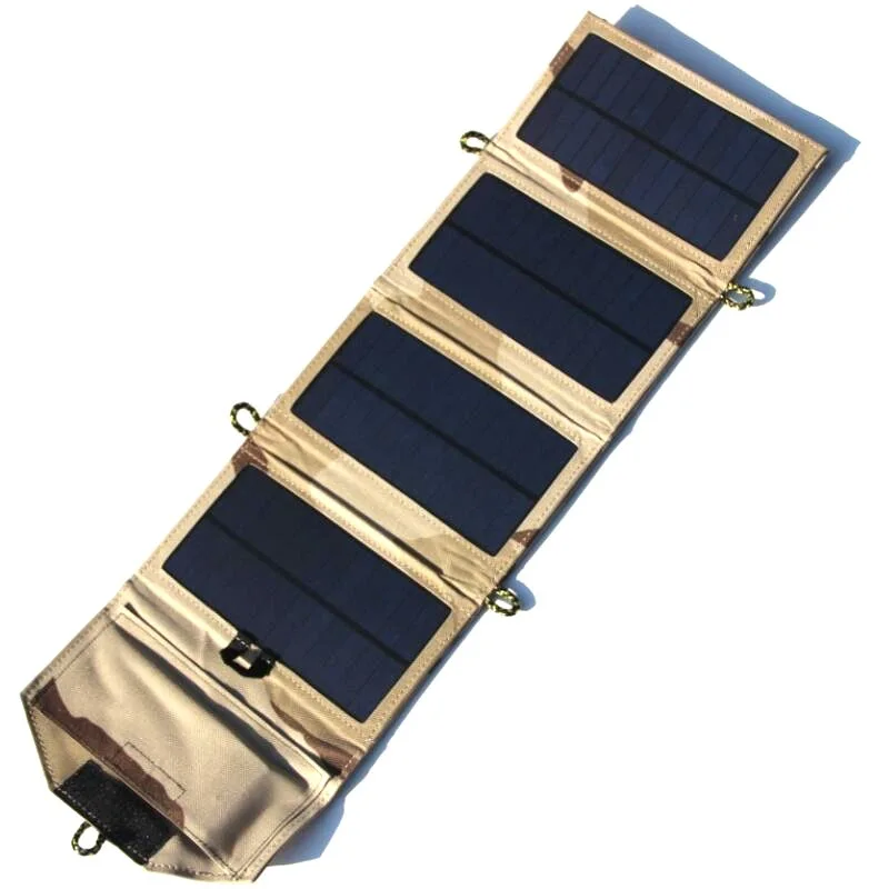 BUHESHUI 7W 5V Portable Solar Panel Charger for Cell Phone Power Bank Foldable Solar Cell Charger USB Interface Free Shipping