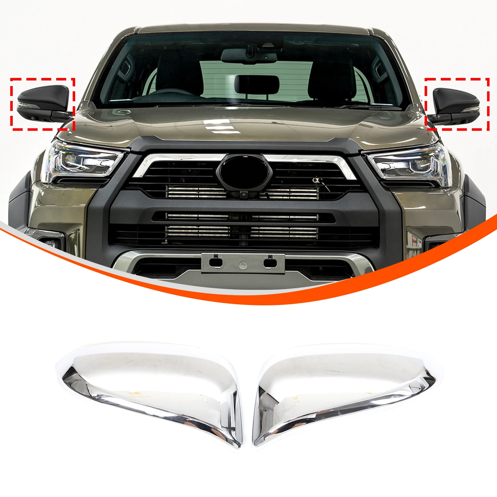 For 2013-2022 Toyota Hilux/FORTUNER/RAV4/Highlander exterior rearview mirror cover car exterior protective accessories