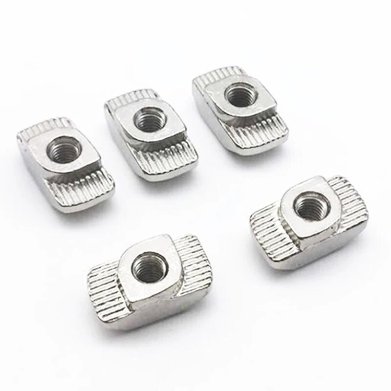 1000pcs M3 M4 M5 T-nut Sliding T Hammer head Nut Drop In Fasten Nuts Nickel plated for 2020 Aluminum profile connector