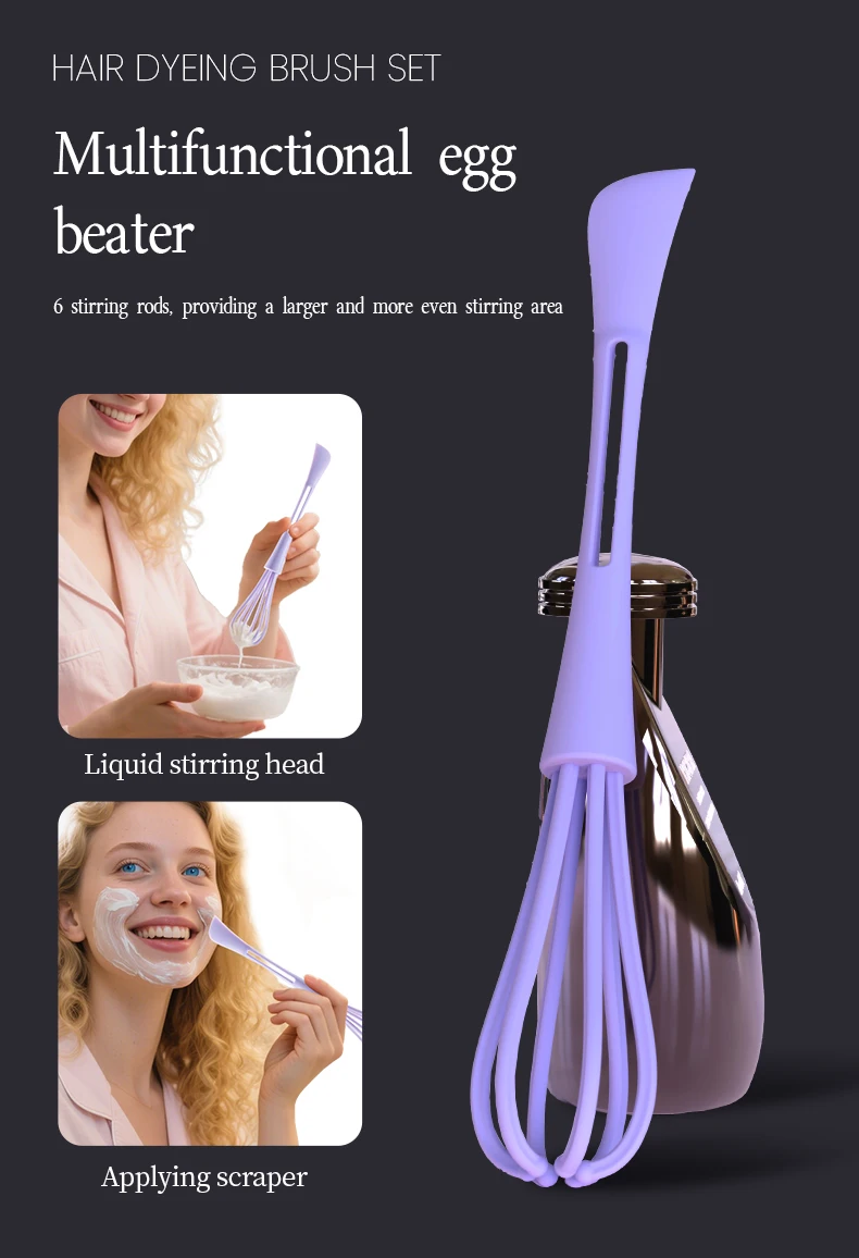 4 stücke Professionelle Haar Färben Kit Farbe Mischen Schüssel mit Pinsel Tönung Große Kapazität Toning Container Haar Styling Werkzeuge Salon – Detail 4