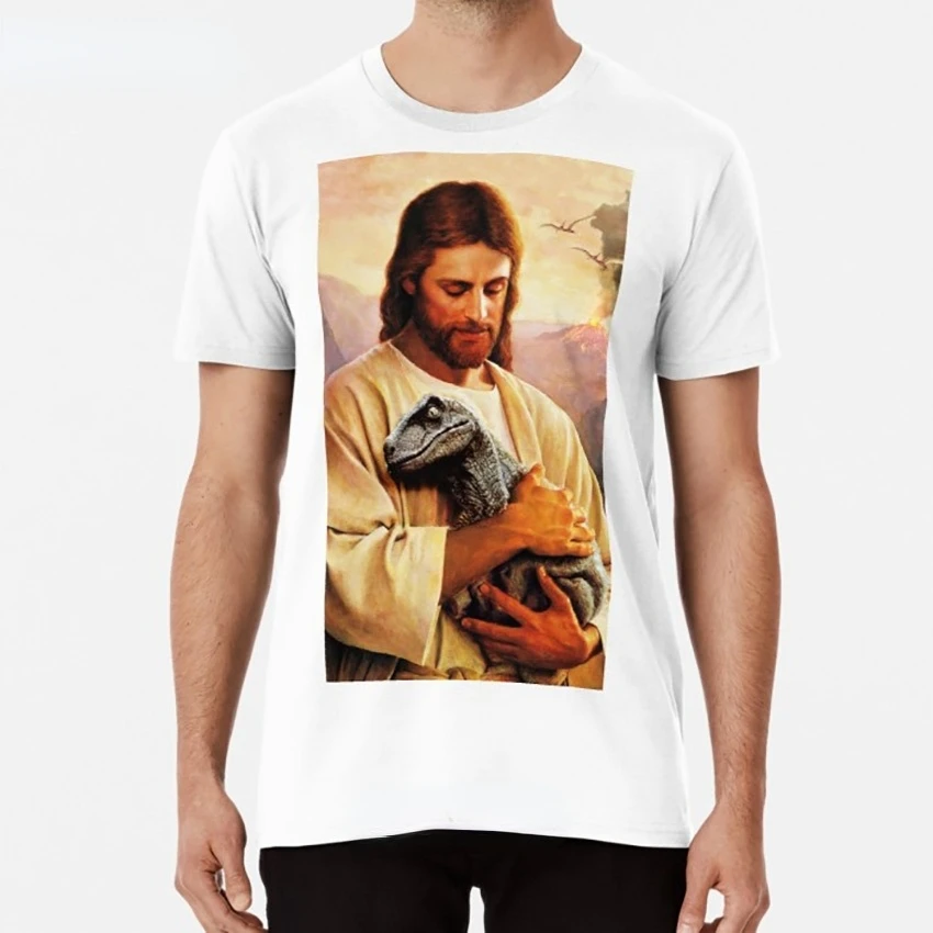 Jesus Raptor T Shirt Christian Short-sleev Tops Women Men Religion Tshirt Summer Casual Oversized Tee Ropa Hombre