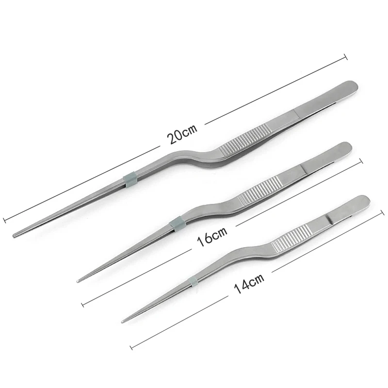 Ear Wax Earpick Medical Bayonet Forceps Angled Jewelry Clamp Clip Nasal Curved Earwax Tweezers Clip Eyelash Remover Cleaner Tool