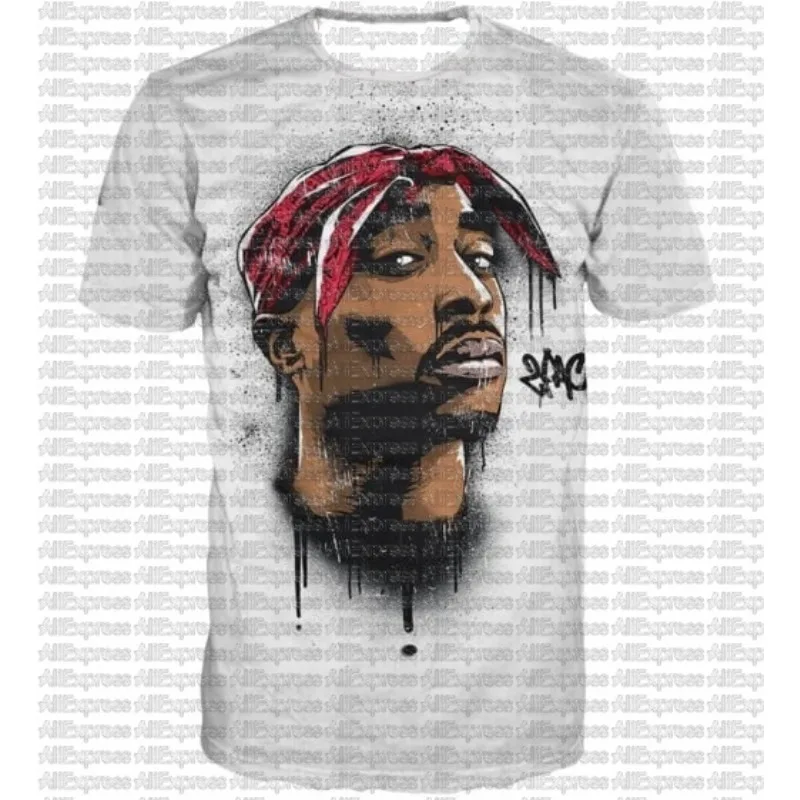 

2Pac_ Commemorative T-shirt for Men and Women, Outdoor Sports, Leisure Cycling, Short Sleeved Comfortable Quick Drying
