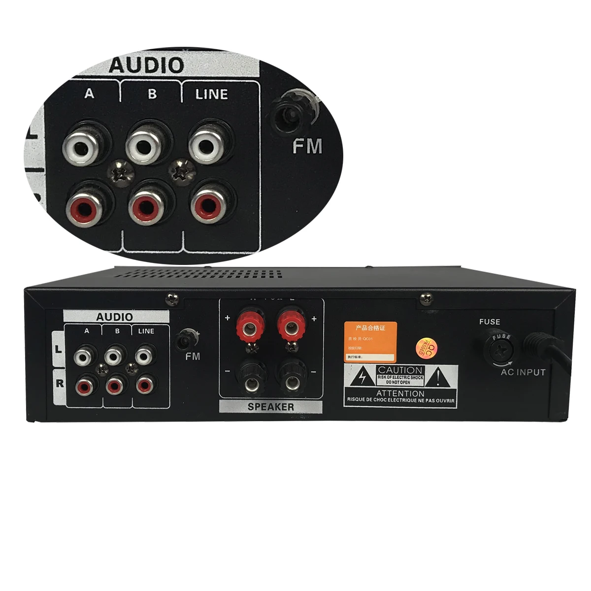 Audio Stereo Power Class ab Amplificador, Sistema de Endereço Público, 2 Canais, 50W