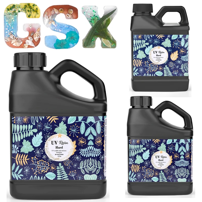 250 جرام/500 جرام/1000 جرام UV الراتنج الغراء راتنجات الايبوكسي DIY بها بنفسك مجوهرات عالية الشفافية التجفيف السريع صلابة عالية رقيقة UV الراتنج الغراء الحرفية ديكور