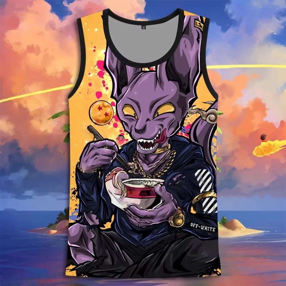 Anime Dragon Ball 3D Printed Basketball Jersey Summer Men Breathable Quick Drying Sleeveless Vest Family Matching Clothing